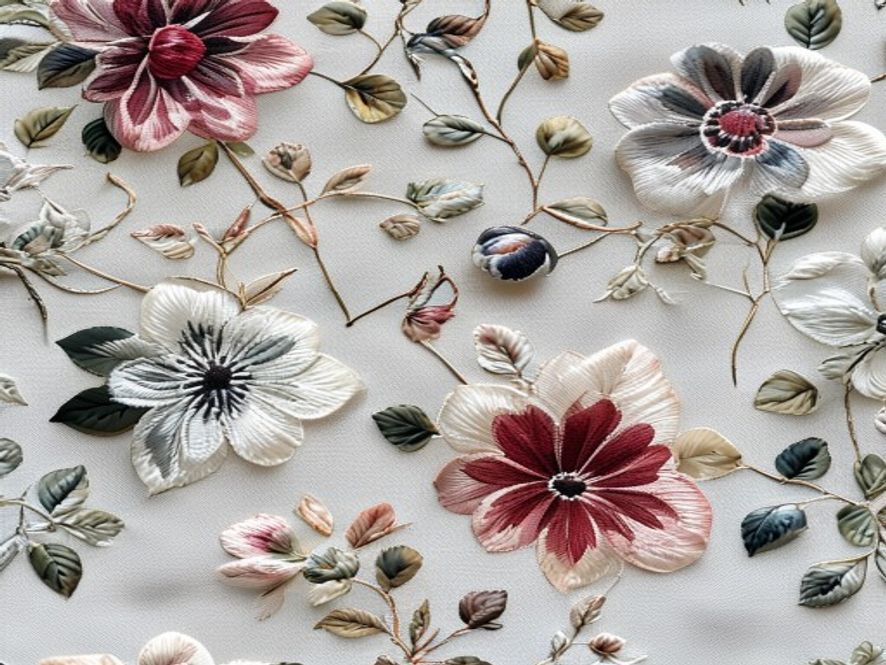 Floral Jacquard Fabric